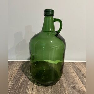 Vintage Dark Green 4 Liters Glass Bottle Jug